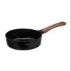 CB Japan MC copan Milk Pan, Induction Compatible, Ceramic Treatment, Wood Handle, Double Mouth, Black, 6.3 inches (16 cm), Mini Milk Pan view 1