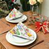 Easter Bunny Colored Eggs Cloth Napkins Washable Reusable Polyester Dinner Napkins 20 x 20 Inch for Home Weddings Parties Holiday Table Napkins Set of 1 view 2