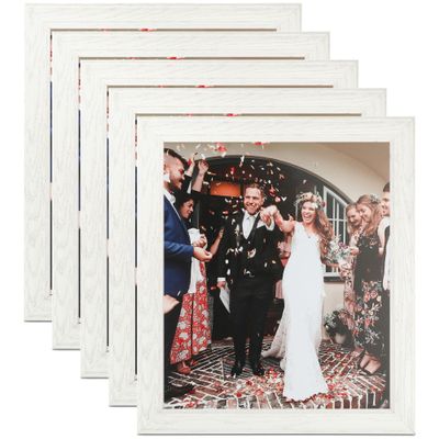 ArtToFrames 10x20 Inch White Picture Frame, 5 - Pack, This 1.25 inch Custom Wood Poster Frame is White, Comes with Regular Glass (Frame_Pack_5_0151-59504-475-10x20)