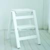 2 Step Ladder Stools Chair, Wooden Ladder Chair Rack Portable Step Folding Stool Perfect for Home, Office, Warehouse Moveable Bookshelf Plant Stand (Color : B) view 4