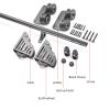 XFSHKJS Round Tube Mobile Ladder Track 3.3ft-20ft Library Rolling Ladder Full Set Hardware Kit (No Ladder) with Floor Roller Wheels, for Home/Indoor/Loft (Size : 3.3ft/100cm Track Kit) view 2
