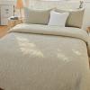 Brandream King Size Quilt Set Cotton Beige Quilts Farmhouse Damask Matelasse Coverlet Set Quilted Comforter Set 3-Piece view 2