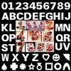 CareforYou 8 inch Alphabet Cake Stencils Letter Stencil A-Z 26Pcs,0-9 Number Cake Templates 10Pcs,Heart/Five-Pointed Star/Square/Rainbow/Big Ring Template Mold Heart Shape Mold(47pcs) view 1