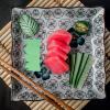 Hemoton Sushi Decorative Grass 1000 Pcs Fake Green Sushi Leaves Food Divider for Bento Boxes Japanese Food Presentation Party Tableware Decor view 2