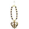 Imagine Mart Car Hanging Golden Khanda in Crystal Beads for Car view 1