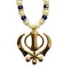 Imagine Mart Car Hanging Golden Khanda in Crystal Beads for Car view 2