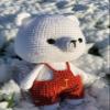 Amigurumi Bear Crochet Toy Nursery Decor Animal Eco Friendly Stuffed Kids Children Cotton Animals Toddler Gifts Ideas (X, white) view 2