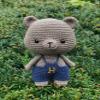 Amigurumi Bear Crochet Toy Nursery Decor Animal Eco Friendly Stuffed Kids Children Cotton Animals Toddler Gifts Ideas (Q, white) view 4