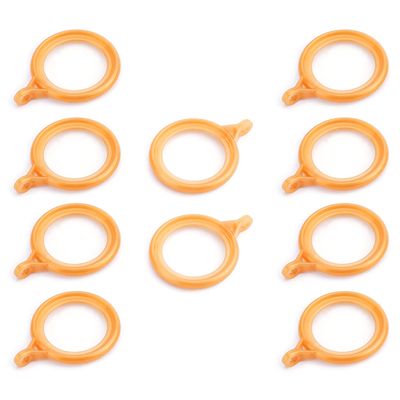 Curtain Rings, 10PCS Curtain Rings Plastic 36mm/1.42" Inner D, Drapery Ring for Curtain Rods Titanium Tone,Aicosineg