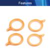 Curtain Rings, 10PCS Curtain Rings Plastic 36mm/1.42" Inner D, Drapery Ring for Curtain Rods Titanium Tone,Aicosineg view 3