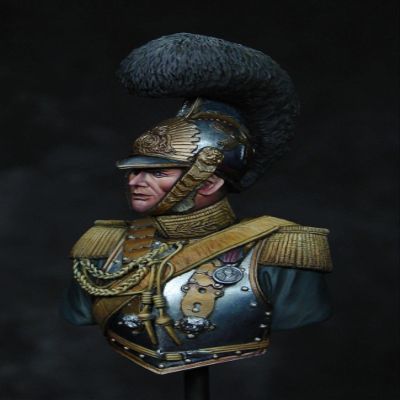 PANGCHENG 1/10 Officer Ancient Horse Guards Soldier Bust Figure Historical Resin Kit Unpainted Unassambled Miniature Model