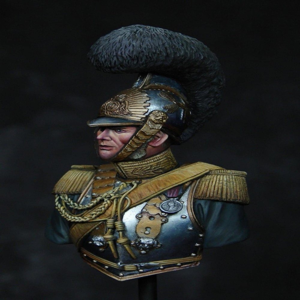 PANGCHENG 1/10 Officer Ancient Horse Guards Soldier Bust Figure Historical Resin Kit Unpainted Unassambled Miniature Model