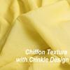 1 Piece Ombre Chiffon Sheer Window Scarf Valance Curtain 18ft for Living Room Bedroom Decor, 216 Inch Long Crinkle Soft Window Sheer Voile Valance for Holiday, Wedding Party Decor, Yellow, 52"W view 2