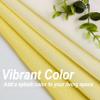1 Piece Ombre Chiffon Sheer Window Scarf Valance Curtain 18ft for Living Room Bedroom Decor, 216 Inch Long Crinkle Soft Window Sheer Voile Valance for Holiday, Wedding Party Decor, Yellow, 52"W view 3