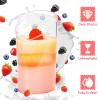 100 Pack Mini Dessert Cups with Spoons Small Plastic 3 oz Slanted Round Shooter Disposable Clear Plastic Parfait Appetizer Cup for Tasting Sample Appetizers view 2