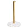 NearMoon Standing Paper Towel Holder, Kitchen Paper Towel Tissue Holder- for Bathroom Kitchen Countertop, Standard or Jumbo-Sized Roll Paper (with Marble Base, Brushed Gold) view 1