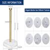 NearMoon Standing Paper Towel Holder, Kitchen Paper Towel Tissue Holder- for Bathroom Kitchen Countertop, Standard or Jumbo-Sized Roll Paper (with Marble Base, Brushed Gold) view 3