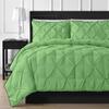 100% Cotton 600 Thread Count 5 Piece Pinch Pleated Duvet Set, 1 Piece Pinch Pleated Duvet Cover With Zipper Closure & Corner Ties And 4 Pillow Cover (King/California King Size, Sage) view 1