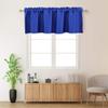 Bhoomi Collection Valance Curtain Solid, Rod Pocket for Windows, for Kitchen, Living Room, Bedroom, Bathroom, and Cafe (Royal Blue, 26 Inch Wide by 20 Inch Long- 1 Panel) view 1