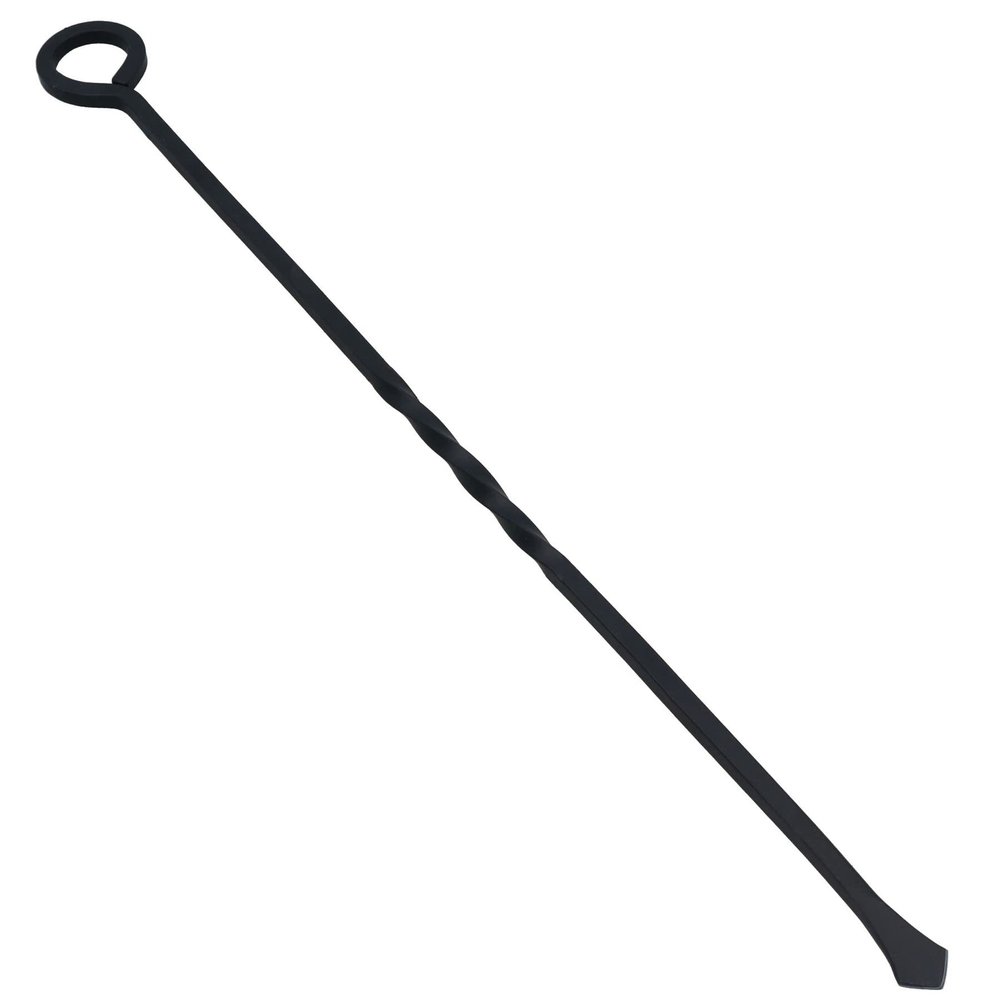 AB Tools 21" Loop Top Twisted Poker Fire Coal Wood Burner Black Steel Metal 550mm