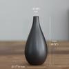 LKXHarleya Chinese Style Matte Flower Vase Decorative Ceramic Vase for Living Room Office Desktop Home Decoration, Black-2 view 2