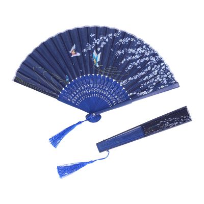 HERCHR Hand Fans for Women Foldable 2pcs, Vintage Chinese Fans Folding Fan for Dancing Photographic Props Home Decorations