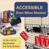 4 PACK XXL Stackable Wire Baskets for Storage Pantry,Fruit Basket For Kitchen Cabinet,16.3''x12''x8.2''Vegetable Fruit Snack Chips Onion Potato Cans Organization, pantry organizers and storage view 4