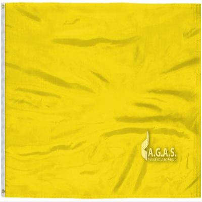 AGAS Mfg 5x8 FT Silk Polyester Blank Flag(Yellow)- Vivid colors for decoration or advertising with canvas header and two grommets.