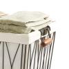 Artesa Verona Rolling Laundry Hamper Cart with Removable Canvas Bag, White and Black Large view 4