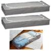 2 X Zippered Under Bed Storage Bin Bag 43" Container With Clear Window Organizer view 2