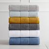 100% Cotton Super Soft Luxury Bath Towel Set | Quick-Dry and Highly Absorbent | Waffle Textured | 550 GSM | Includes 4 Bath Towels | Harper Collection (Light Grey) view 2