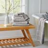 100% Cotton Super Soft Luxury Bath Towel Set | Quick-Dry and Highly Absorbent | Waffle Textured | 550 GSM | Includes 4 Bath Towels | Harper Collection (Light Grey) view 3