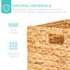 Best Choice Products 10.5x10.5in Pack of 5 Cube Storage Baskets, Water Hyacinth Multipurpose Collapsible Organizers, Handwoven Laundry Totes for Laundry, Living Room, Kids Room & Nursery - Natural view 4