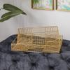 CosmoLiving by Cosmopolitan Metal Wire Tray, Set of 2 17", 19"W, Gold view 2