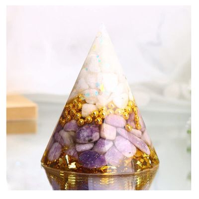 ZTBH Crystal Pyramid Crystal Pyramid Orgon Energy Tower Energy Generator Healing Crystals (Color : 9)