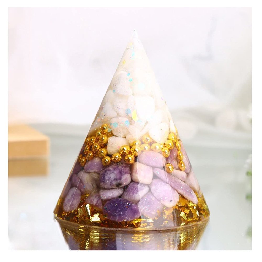 ZTBH Crystal Pyramid Crystal Pyramid Orgon Energy Tower Energy Generator Healing Crystals (Color : 9)