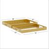 CosmoLiving by Cosmopolitan Plastic Geometric Mirrored Tray, Set of 2 14", 16"W, Gold view 3