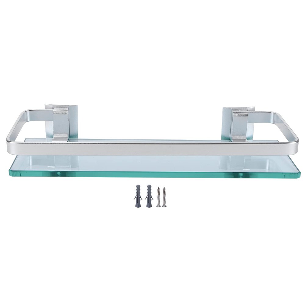 Alvinlite Shower Caddy Bathroom Shelf, WallMounted Toilet Glass Shelf, Storage Organizer Rack for Home