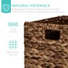 Best Choice Products 10.5x10.5in Pack of 5 Cube Storage Baskets, Water Hyacinth Multipurpose Collapsible Organizers, Handwoven Laundry Totes for Laundry, Living Room, Kids Room & Nursery - Brown view 4