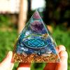 ZTBH Crystal Pyramid Handmade Amethyst Sphere Orgonite Pyramid Healing Crystals (Size : 60mm) view 3