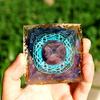 ZTBH Crystal Pyramid Handmade Amethyst Sphere Orgonite Pyramid Healing Crystals (Size : 60mm) view 4