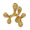 CosmoLiving by Cosmopolitan Aluminum Metal Abstract Decorative Sculpture Home Decor Statue, Accent Figurine 11" x 11" x 12", Gold view 1
