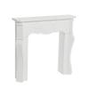 Creative Co-Op Small Victorian Decorative Fireplace Mantel, Flat Paintable White view 1