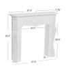 Creative Co-Op Small Victorian Decorative Fireplace Mantel, Flat Paintable White view 2