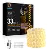 FOEERS 33FT 360 LED Rope Lights Outdoor - Connectable Waterproof Flexible Tube Lighting for Deck, Patio, Garden, Stair Railing & Above Cabinet Decor(Warm White) view 1