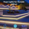 FOEERS 33FT 360 LED Rope Lights Outdoor - Connectable Waterproof Flexible Tube Lighting for Deck, Patio, Garden, Stair Railing & Above Cabinet Decor(Warm White) view 2