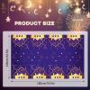 3-Piece Purple and Gold Tablecloth Set - 42.5 x 70.9 Inch Plastic Table Covers for Birthday Party Decorations, Nights Theme Supplies view 3