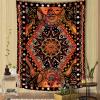 Fowocu Orange Sun and Moon Tapestry Wall Hanging, Indie Hippie Mandala Cool Wall Tapestries, Aesthetic Tapestry for Bedroom Living Room Dorm (Orange, 70.8''  90.5'') view 1