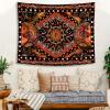 Fowocu Orange Sun and Moon Tapestry Wall Hanging, Indie Hippie Mandala Cool Wall Tapestries, Aesthetic Tapestry for Bedroom Living Room Dorm (Orange, 70.8''  90.5'') view 2