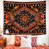 Fowocu Orange Sun and Moon Tapestry Wall Hanging, Indie Hippie Mandala Cool Wall Tapestries, Aesthetic Tapestry for Bedroom Living Room Dorm (Orange, 70.8''  90.5'') view 4